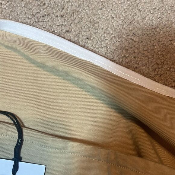 BNWT - WEWOREWHAT BEIGE NUDE TAN CREAM RUCHED STRAPLESS COTTON BODYSUIT - XXL - Picture 7 of 7